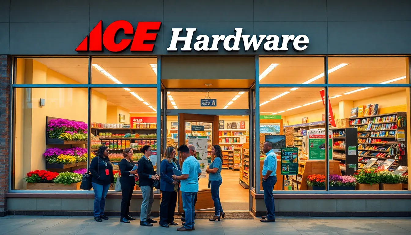 Ace Hardware Robbinsdale store with welcoming facade and engaged staff.